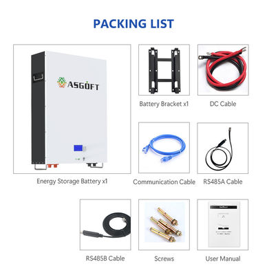 Catégorie à la maison d'Ion Battery 200ah 100ah 20kwh 10kwh 5kw de lithium de systèmes de stockage de l'énergie une batterie de Powerwall 48v Lifepo4