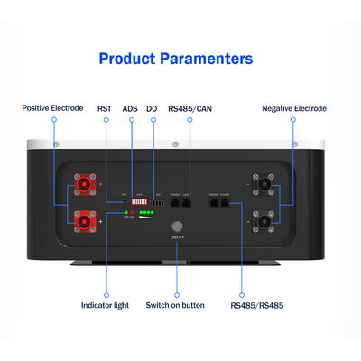 Batterie au lithium du powerwall 51.2v100ah 5.12kwh lifepo4 de ménage de la durée de cycle d'ASGOFT 6000 95% DOD