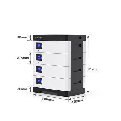 lithium de 51.2V Lifepo4 10kwh 5Kwh 100Ah 200Ah 300Ah outre de batterie de grille pour l'énergie à la maison d'ESS