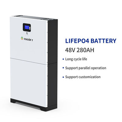 8000 batterie empilable solaire Powerwall de stockage de l'énergie du cycle 280ah 48v Lifepo4 pour le ménage