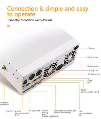 Onde sinusoïdale pure outre de l'inverseur solaire BMS 3kw 5kw de la grille MPPT