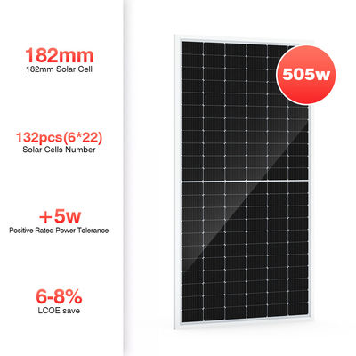 cellule de panneaux monocristalline photovoltaïque solaire de 500W 182x182mm picovolte 132pcs