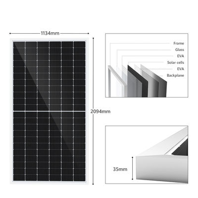 cellule de panneaux monocristalline photovoltaïque solaire de 500W 182x182mm picovolte 132pcs