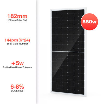 Système Bifacial mono transparent de panneau solaire de 450w 500w 540w pour la maison