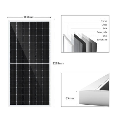 Le support picovolte monocristallin solaire de toit lambrisse 540 watts 600w 550 wp