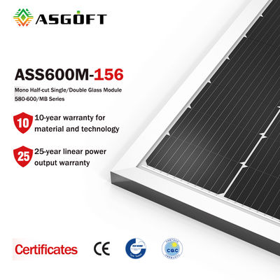 Le plein noir outre du watt picovolte monocristallin photovoltaïque solaire de la grille 600 lambrisse le système pour l'électricité de Chambre