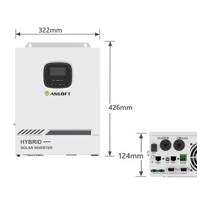 Petit hybride ternaire de MPPT 220VAC 48V sur l'inverseur 5.5KW 5.5KVA de grille