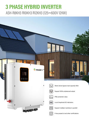 phase solaire de fente de stockage de l'énergie de l'inverseur 48v 240v d'hybride de 7kw 8kw 10kw 15kw