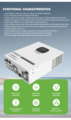Hybride solaire d'ODM sur le C.C de l'inverseur 3.5KW 5.5KW de grille à C.A. 12V