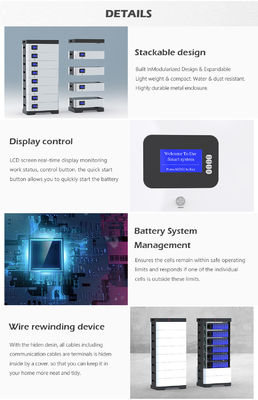 Lithium d'UN38.3 BMS Lifepo 4 stockage de l'énergie de batterie solaire de Powerwall de 3 phases