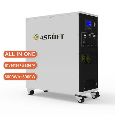 batterie d'ion de lithium 6kwh toute dans un inverseur hybride portatif 3kw de centrale
