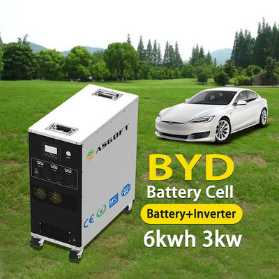 Énergie mobile portative portative chargée solaire de batterie et d'inverseur 3Kw de la banque 6Kwh de puissance
