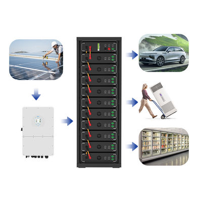 Batterie à haute tension 15kwh-750kwh Li-ion Lifepo4 51.2v 100Ah Batterie montée sur le rack Batterie au lithium-ion