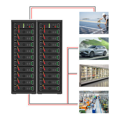 Batterie à haute tension 15kwh-750kwh Li-ion Lifepo4 51.2v 100Ah Batterie montée sur le rack Batterie au lithium-ion