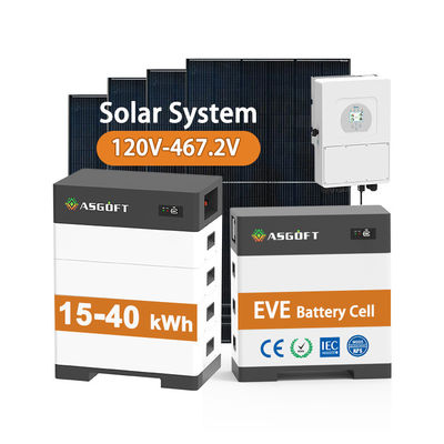 Ess 153.6v batterie au lithium-ion 100Ah 256V empilée tout en un système batterie de stockage d'énergie hybride haute tension