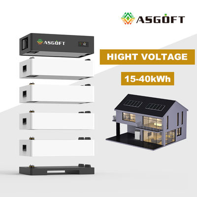 Générateur solaire à haute tension de 100 Ah 15kwh-40kw Batterie de stockage d'énergie empilable de 100 Ah batteries lithium-ion domestiques