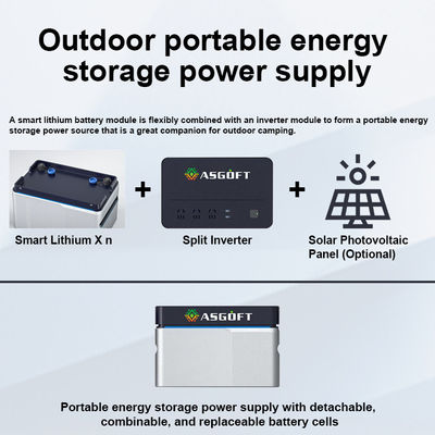 Micro-inverseur stockage d'énergie batterie 1024wh 5120Wh balcon centrale solaire portable centrale électrique 800W