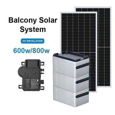 Allemagne Système solaire photovoltaïque d'entrepôt Centrale électrique de balcon 600W 800w Balkonkraftwerk