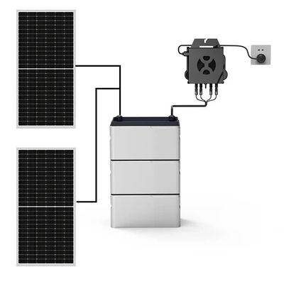 Système de stockage solaire de balcon complet LiFePO4 batterie 800w avec micro-onduleur