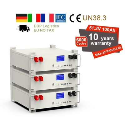 48V 5kWh 100Ah LiFePO4 Pack Batterie piégée Batterie de stockage d'énergie à ions de lithium