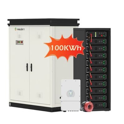 100 kWh de puissance électrique batterie haute tension réservoir de stockage d'énergie industrielle commerciale