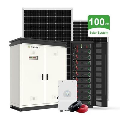 Système complet d'énergie solaire hybride de 50 kW 100 kW avec batterie de 100 kWh