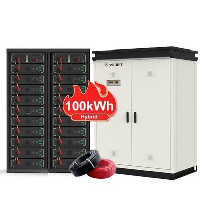 50KWH 100KWH hors réseau haute tension solution commerciale industrielle de stockage d'énergie